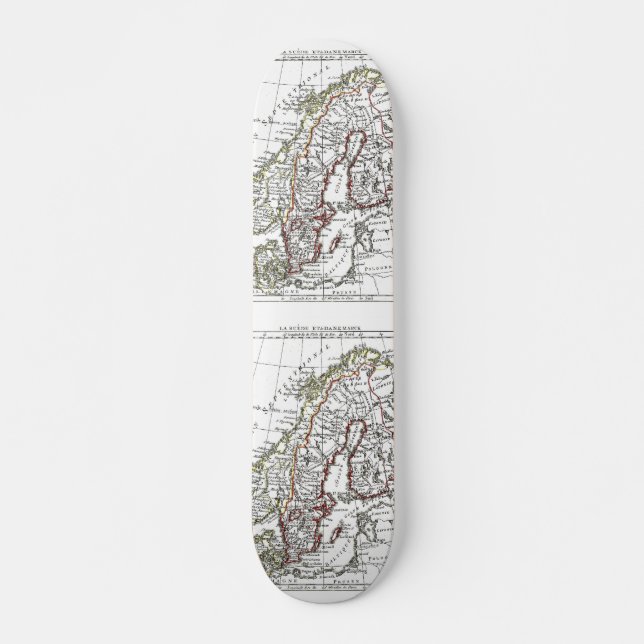 1806 Karte - La Suede at le Danemarck Skateboard (Vorne)