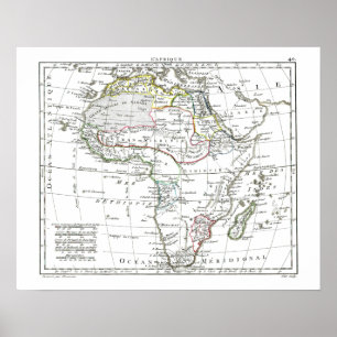 1806 Karte - L'Afrique Poster