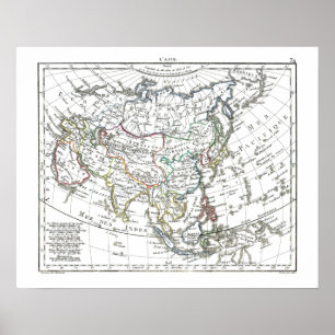 1806 Karte - L'Asie Poster