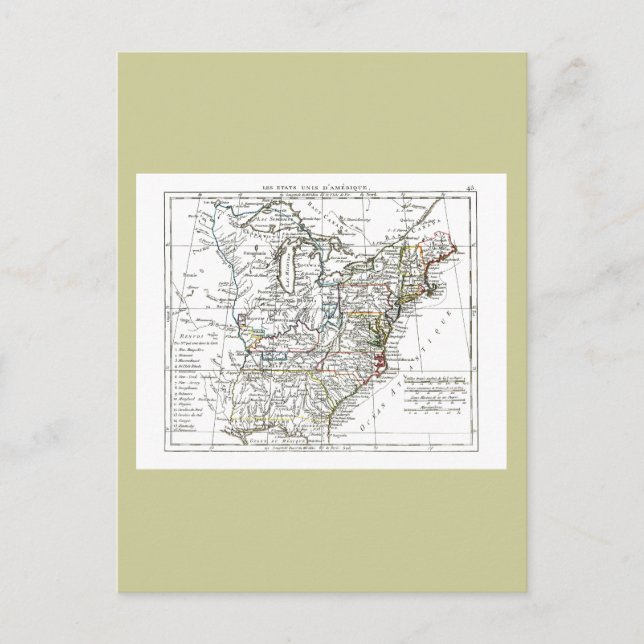 1806 Karte - Les Etats Unis d'Amrique (Vorderseite)