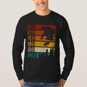180 360 540 720 900 1080 Skateboarding Skater T-Shirt
