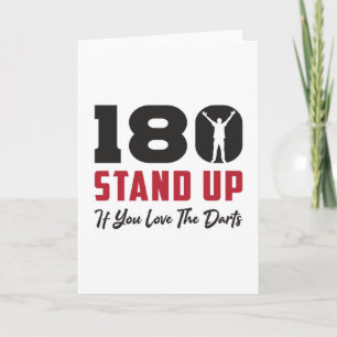 180 Darts Bullseye Dartboard Arrow Funny Gift Idee Karte