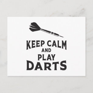 180 Darts Dart Dartboard Behalt Calm Game Funny Gi Postkarte