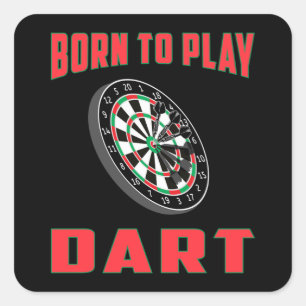 180 Darts Dart Dartboard Bullseye Arrow Funny Gift Quadratischer Aufkleber