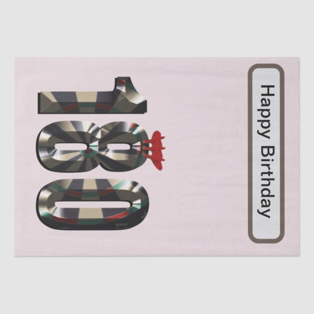 "180 in 3D: The Ultimate Darts Dimension" Seidenpapier (Vorderseite)