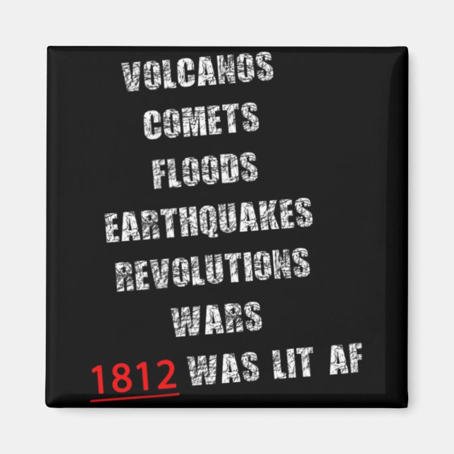 1812 America War New Madrid Earthquake Comet Mud F Magnet (Vorne)