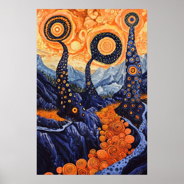 1816 Cosmic Surrealist Dreamscape Poster (Vorne)