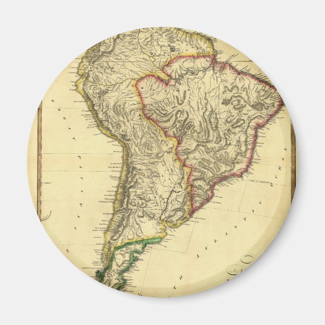 1817 Karte Südamerikas Magnet (Vorne)