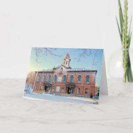 1820 Courthouse and Town Hall Plymouth MA Feiertagskarte