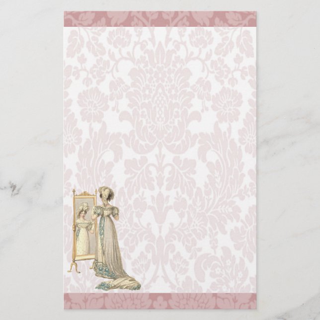 1822 Regency Era Court Dress Briefpapier (Vorderseite)