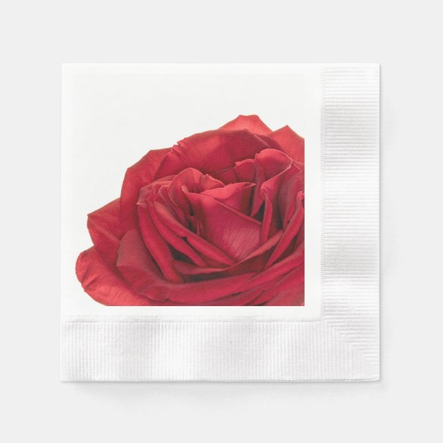 1822-Rote Hochzeit-Rose Serviette (Vorderseite)