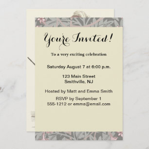 1823 Die antike Hochzeitsmännin-Mode Einladung