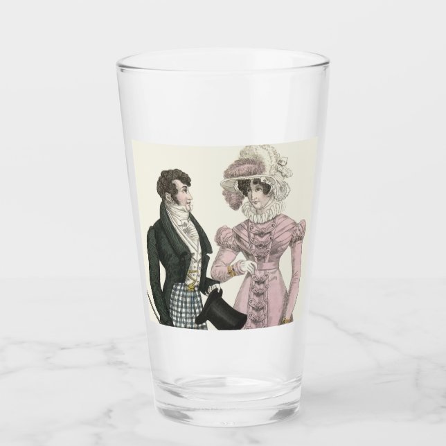 1823 Die antike Hochzeitsmännin-Mode Glas (Vorderseite)