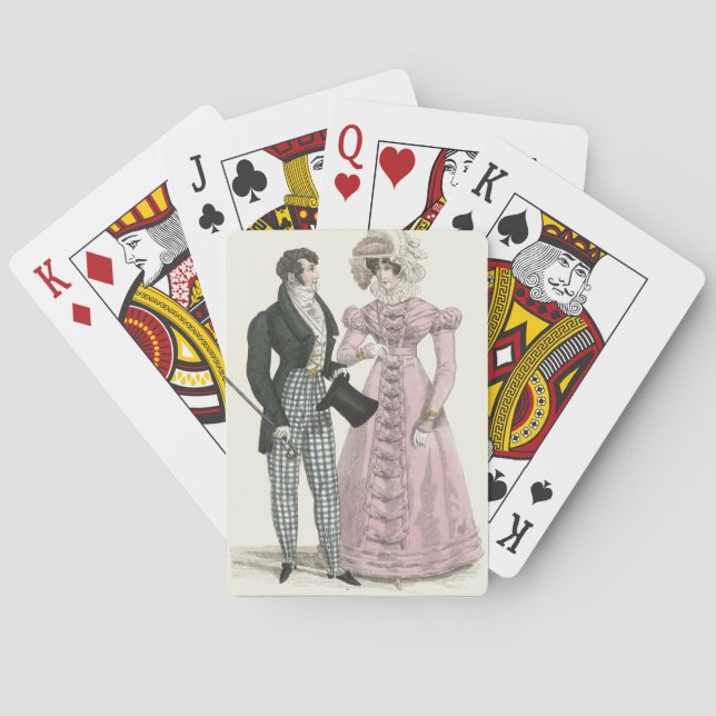 1823 Die antike Hochzeitsmännin-Mode Spielkarten (Rückseite)