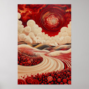 1823 Kosmischer Surrealistischer Traumlandschaft Poster