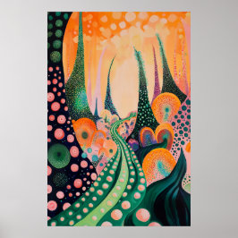 1824 Cosmic Surrealist Dreamscape Poster