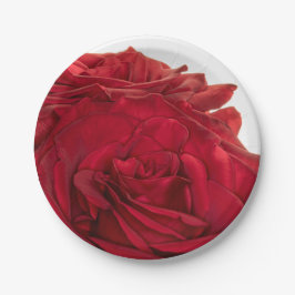 1824-Rote Hochzeiten-Rose Pappteller