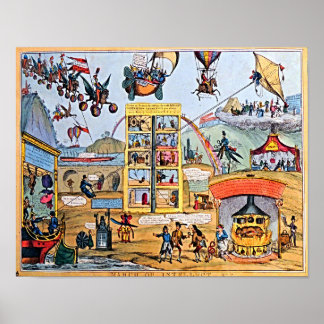 1829 Retro Futuristischer Marsch des Intellekts Poster