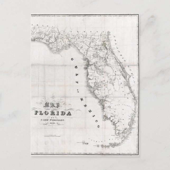 1837 Florida Karte (Vorderseite)