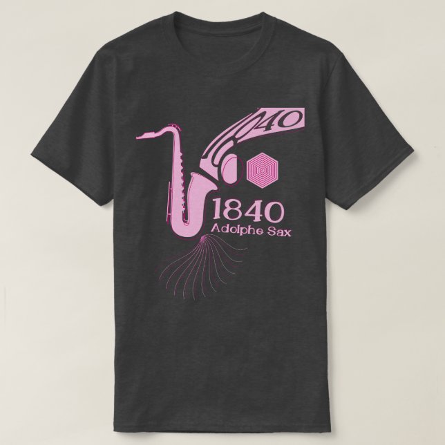 1840 Die Geburt der Saxophonmusik T-Shirt (Design vorne)