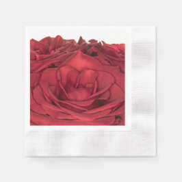 1840-Rote Hochzeit-Rose Serviette
