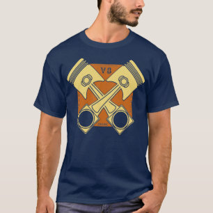 18436572 V8 Vintag rückwärts gestört T-Shirt