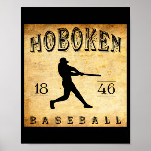 1846 Hoboken New Jersey Baseball Poster