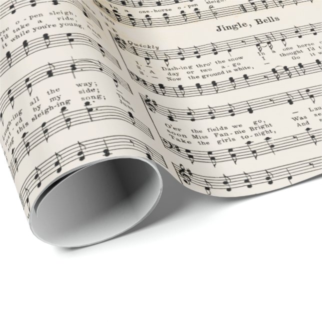 1850 Jingle, Bells! Weihnachts-Wrapping Decoupage Geschenkpapier (Rolleneckpunkt)