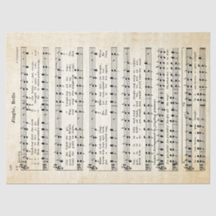 1850 Version Jingle, Bells Tissue Decoupage Seidenpapier