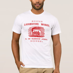 1852 Boston Locomotive Works, rot T-Shirt