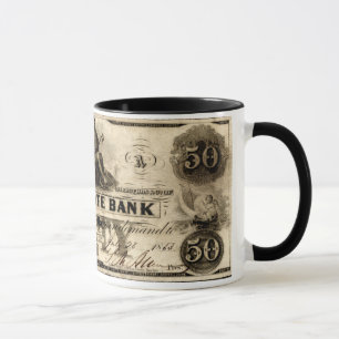 1853 Cochituate Fünfzig-Dollar-Note Tasse
