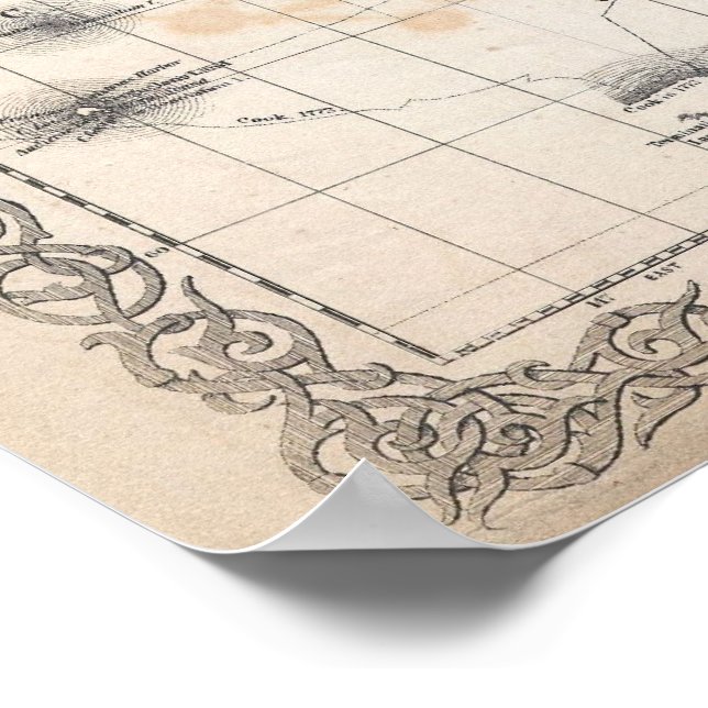 1855 Colton Map of the World on Mercator Project Poster (Ecke)