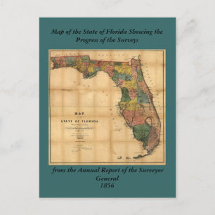 1856 Karte des Staat Florida durch Kolumbus Gezeic
