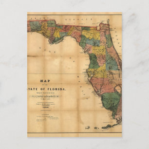 1856 Karte des Staat Florida durch Kolumbus Gezeic