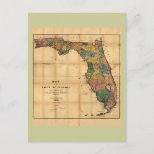 1856 Karte des Staat Florida durch Kolumbus Gezeic