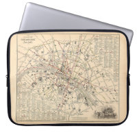 1858 Karte: Itineraire des Omnibus dans Paris Fran