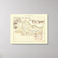 1858 Karte von Bouches du Rhone Department, Frankr