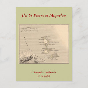 1858 Karte von Iles St Pierre und Miquelon, Frankr