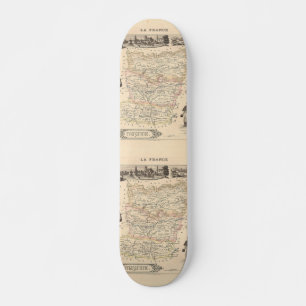 1858 Map of Mayenne Department, Frankreich Skateboard