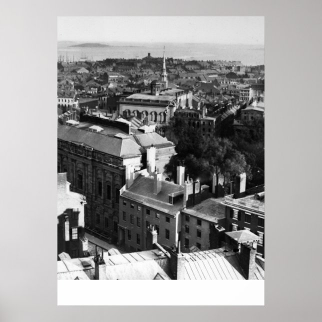 1859: Blick auf Boston nach Süden Poster (Vorne)