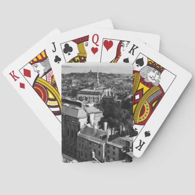 1859:  Blick nach Süden auf Boston Spielkarten (Rückseite)