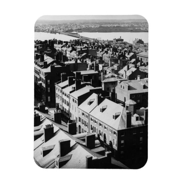 1859: Die Stadt Boston, Massachusetts Magnet (Vertikal)
