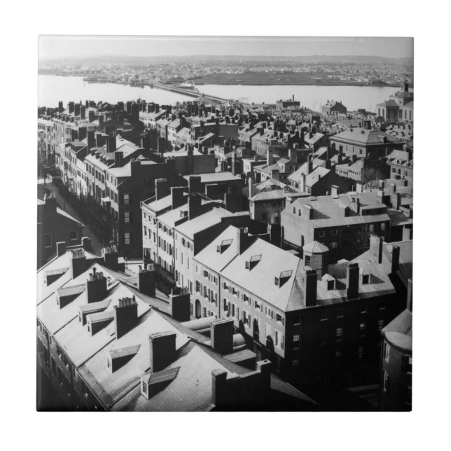 1859: Die Stadt von Boston, Massachusetts Fliese (Vorderseite)