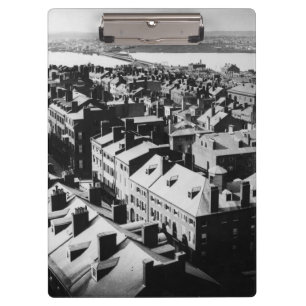 1859: Die Stadt von Boston, Massachusetts Klemmbrett