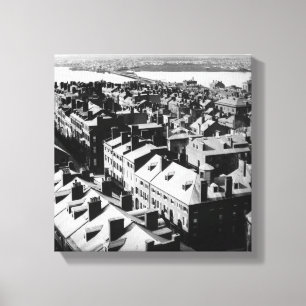 1859: Die Stadt von Boston, Massachusetts Leinwanddruck