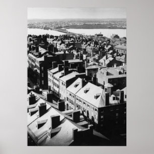 1859: Die Stadt von Boston, Massachusetts Poster
