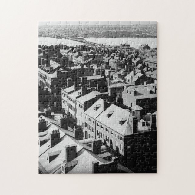 1859: Die Stadt von Boston, Massachusetts Puzzle (Vertikal)