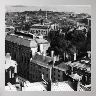 1859:  Eine Ansicht von Boston schauend Süd Poster