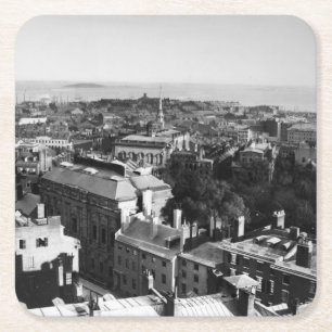 1859: Eine Ansicht von Boston schauend Süd Rechteckiger Pappuntersetzer