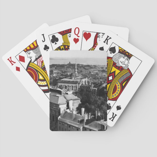 1859:  Eine Ansicht von Boston schauend Süd Spielkarten (Rückseite)